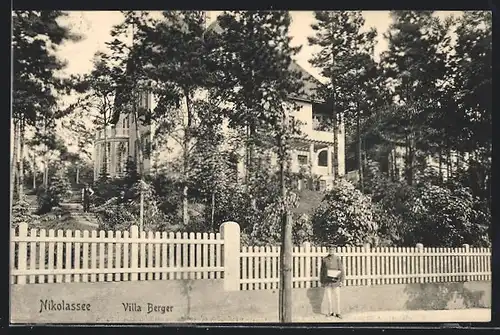 AK Berlin-Nikolassee, An der Villa Berger