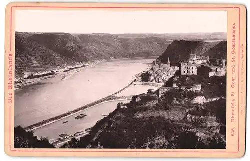 Fotografie Römmler & Jonas, Dresden, Ansicht St. Goar, Blick auf den Ort und St. Goarshausen am Rhein