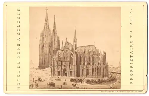 Fotografie Anselm Schmitz, Cöln, Ansicht Köln, der Kölner Dom, 1882