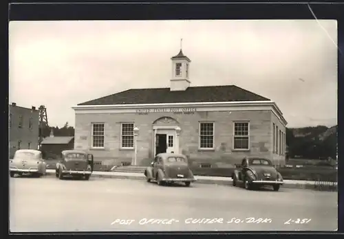 Foto-AK Custer, SD, Post Office