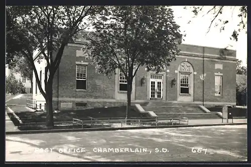 Foto-AK Chamberlain, SD, Post Office