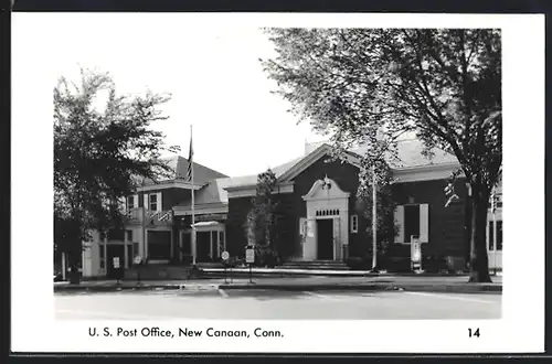 Foto-AK New Canaan, CT, U. S. Post Office