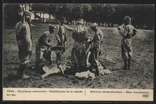 AK Marocco sharp-shooters, Meat distribution