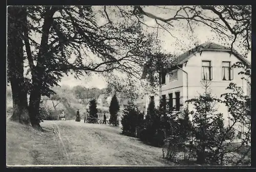 AK Sielbeck am Kellersee, Ortspartie mit Wohnhaus