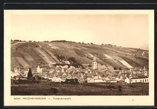 AK Reichenweier, Totalansicht mit Kirche