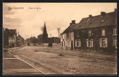 AK Cuesmes, Place et Eglise