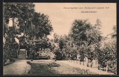 AK Sandesneben, Konzertgarten vom Restaurant Lauenb. Hof