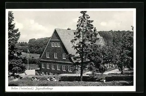 AK Brilon, Jugendherberge mit Waldblick