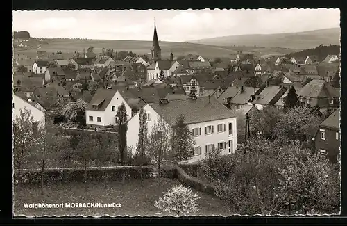 AK Morbach /Hunsrück, Ortsansicht von einem Berg aus