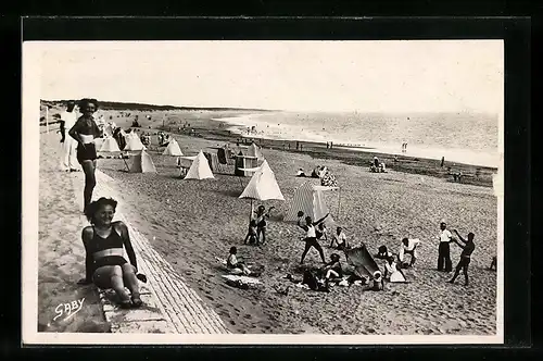 AK La Faute-sur-Mer, Vue generale de la Plage