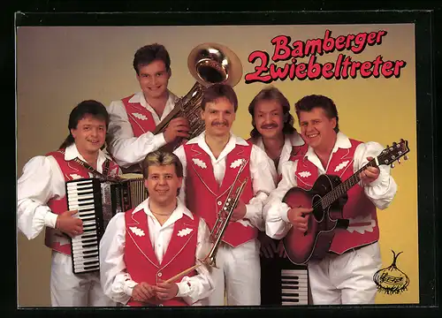 AK Musiker-Gruppe Bamberger Zwiebeltreter mit ihren Instrumenten