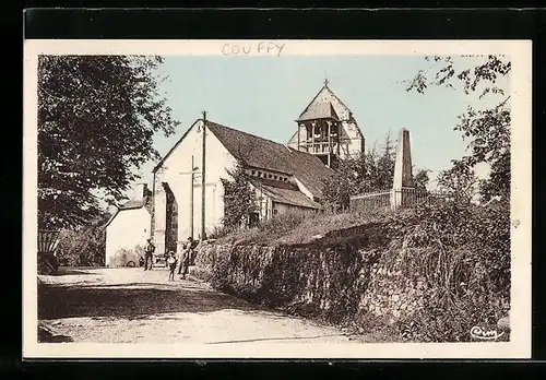 AK Couffy, Place de l`Eglise & le Monument aux Morts