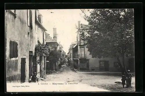 AK Meyssac, La Grand`Rue, Strassenpartie