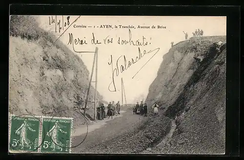 AK Ayen, La Tranchée, Avenue de Brive