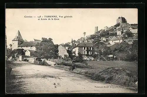 AK Turenne, Vue générale et route de la Gare