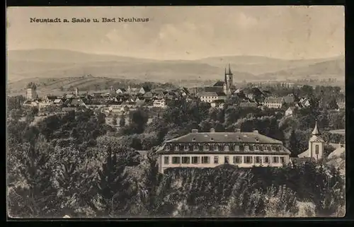 AK Neustadt a. Saale, Generalansicht mit Bad Neuhaus