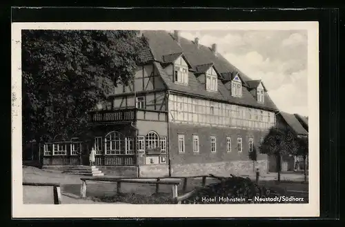 AK Neustadt im Südharz, vor dem Hotel Hohnstein