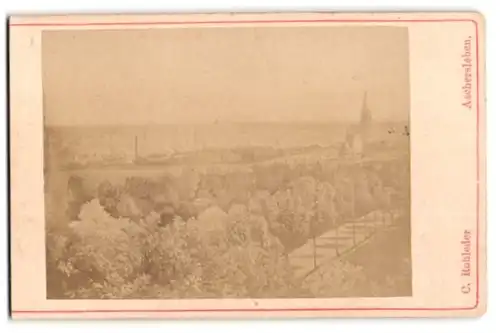 Fotografie C. Rohleder, Aschersleben, Ansicht Aschersleben, Blick nach der Stadt