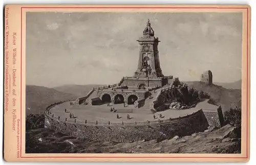 Fotografie C. Werneburg, Frankenhausen, Ansicht Kyffhäuser, Kaiser Wilhelm Denkmal auf dem Kyffhäuser