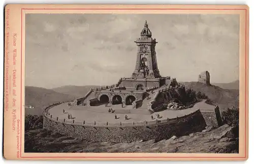 Fotografie C. Werneburg, Frankenhausen, Ansicht Kyffhäuser, Kaiser Wilhelm Denkmal, Kyffhäuserdenkmal