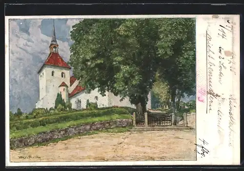 Künstler-AK Norburg, Kirche