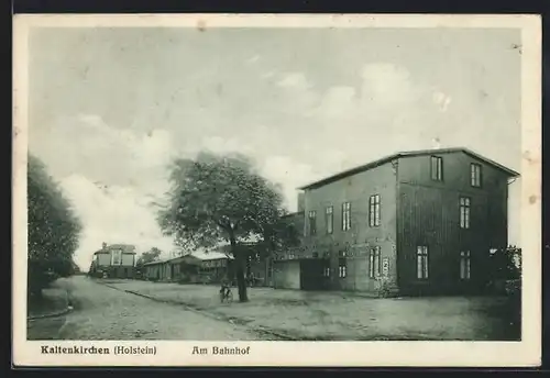 AK Kaltenkirchen /Holstein, Partie am Bahnhof