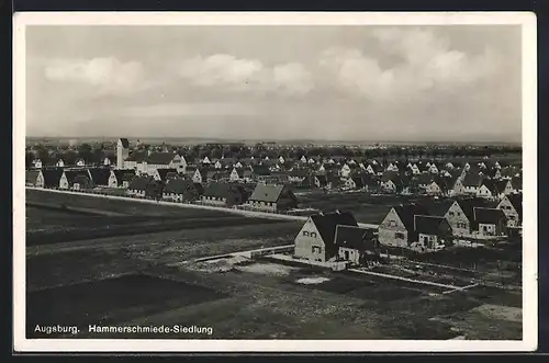 AK Augsburg, Blick über die Hammerschmiedesiedlung