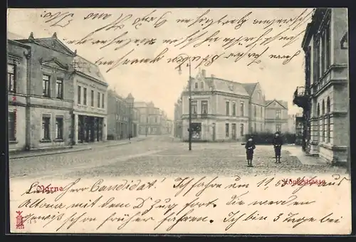 AK Marne, Königstrasse mit Kindern