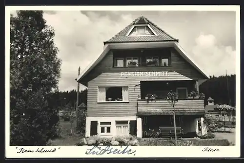 AK Titisee, Hotel Haus Schmitt, Südseite