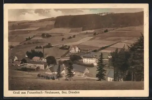 AK Frauenbach-Neuhausen /Bez. Dresden, Panorama