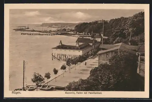 AK Sassnitz a. Rügen, Hafen mit Familienbad