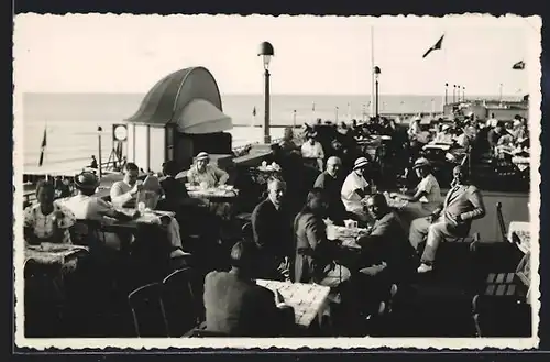 AK Westerland, Strandleben im Gasthaus