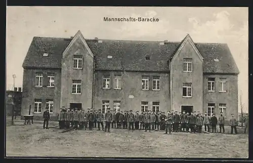 AK Alten-Grabow, Blick auf Mannschafts-Baracke