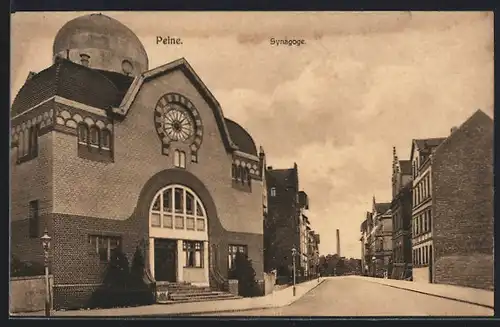 AK Peine, Blick auf die Synagoge