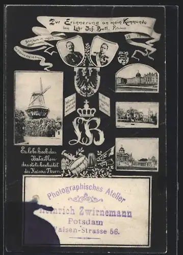 AK Potsdam, Erinnerung an mein Kommando beim Lehr Inf. Batl. Potsdam, Windmühle