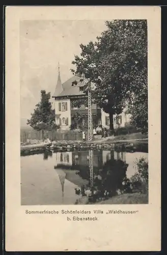 AK Eibenstock, Hotel Schönfelders Villa Waldhausen