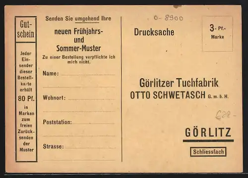 Künstler-AK Görlitz, Tuchfabrik Otto Schwetasch, Teilansicht der Spinnerei