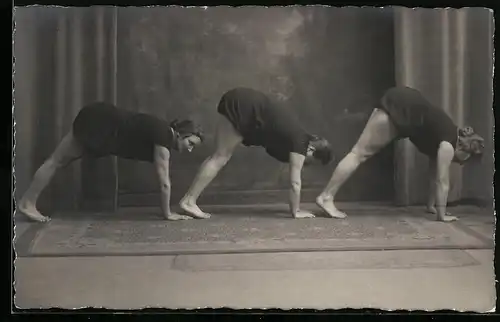 Fotografie beleibte Damen beim Sport / Gymnastik