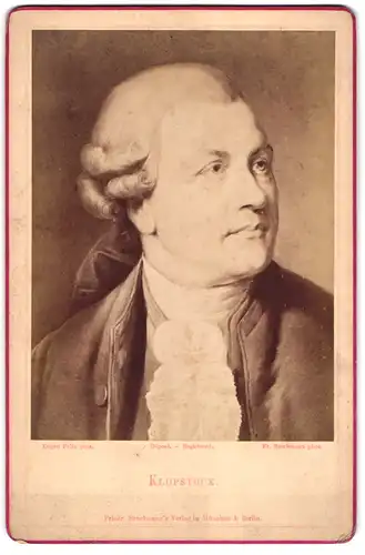 Fotografie Friedr. Bruckmann, München, Portrait Friedrich Gottlieb Klopstock, Dichter