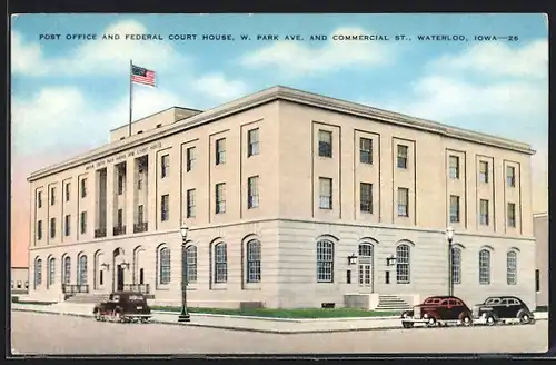 AK Waterloo, IA, United States Post Office and Federal Court House, W. Park Ave.