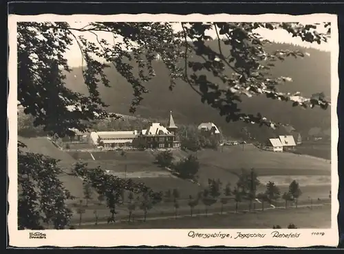 Foto-AK Walter Hahn, Dresden, Nr. 11019: Rehefeld, Blick auf das Jagdschloss