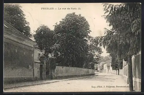 AK Presles, la Rue de Paris