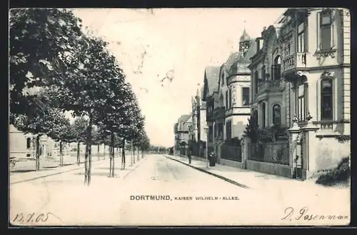AK Dortmund, Stadthäuser in der Kaiser Wilhelm-Allee