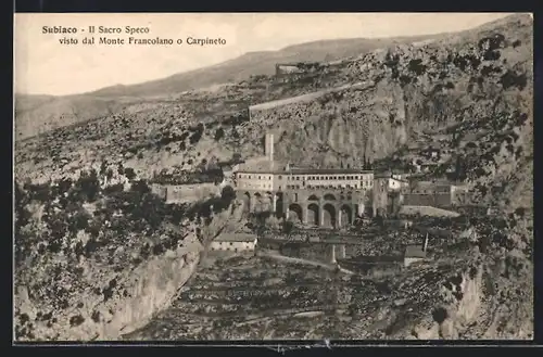 AK Subiaco, Il Sacro Speco visto dal Monte Francolano o Carpineto