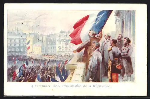 Künstler-AK Proclamation de la République 1870