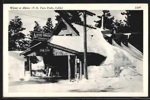 AK Twin Peaks, CA, Winter at Alpine Post Office