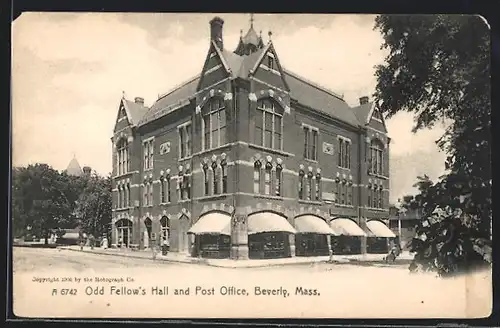 AK Beverly, MA, Old Fellow`s Hall and Post Office