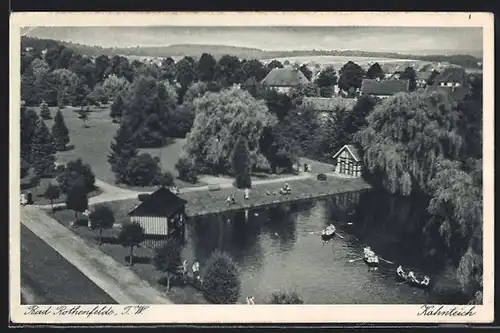 AK Bad Rothenfelde /T. W., Kahnteich aus der Vogelschau