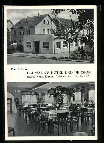 AK Bad Eilsen, Lahmanns Hotel und Pension, Innenansicht