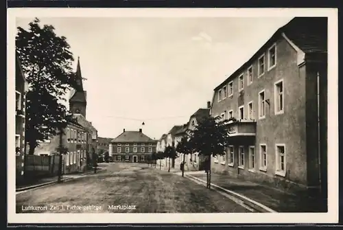 AK Zell /Fichtelgebirge, Marktplatz